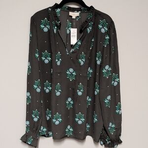LOFT Floral Blouse